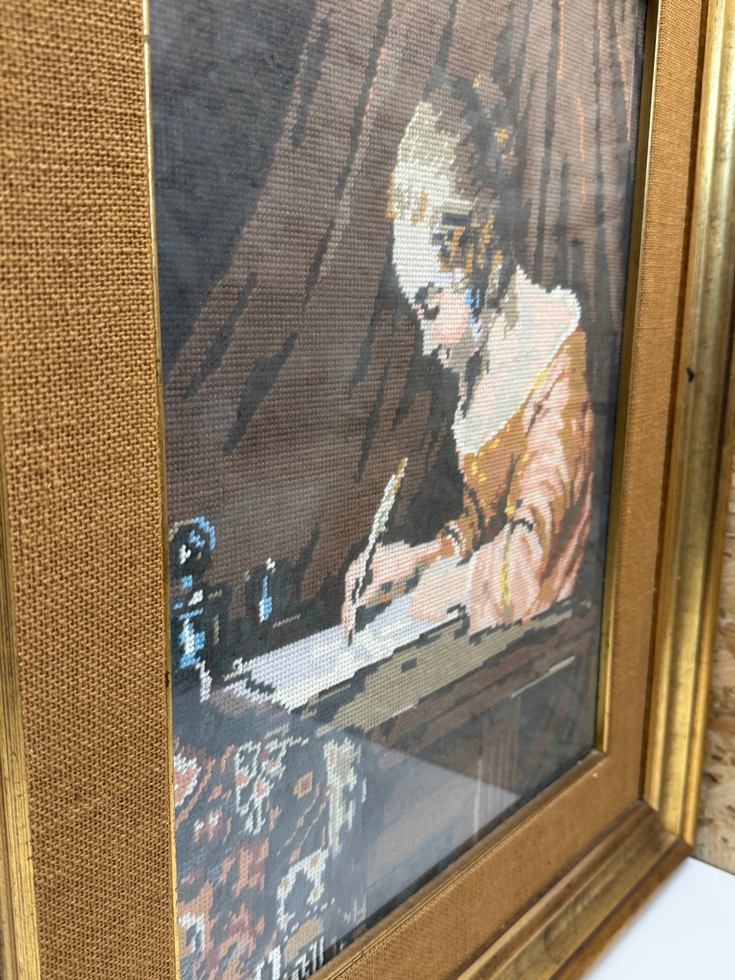 Quadro con Cornice in Legno Dorato  Eleganza